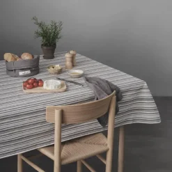 Duk 140x320 cm small stripes hvit