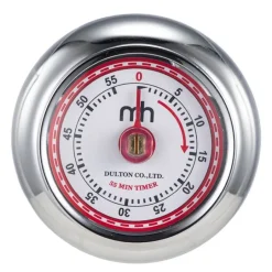 Dulton timer Ø7 cm silver barleycorn