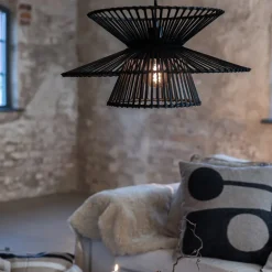 Duplici taklampe 57 cm svart