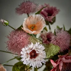Dust bukett kunstige blomster 109 cm rosa