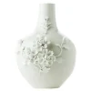 3D vase 30x37 cm blomst/hvit