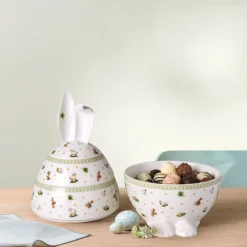 Easter Delight dekorasjonsegg 30 cm hvit/grønn