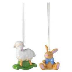 Easter Delight ornament kanin & sau 5 cm 2 stk