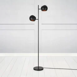Edgar gulvlampe 145 cm svart