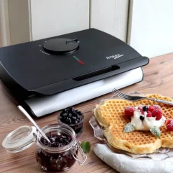 Elegance dobbelt vaffeljern 910.2 med lyd 1600W svart