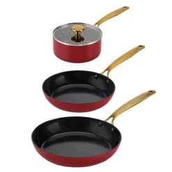 Element gryte- og pannesett 4 deler bordeaux