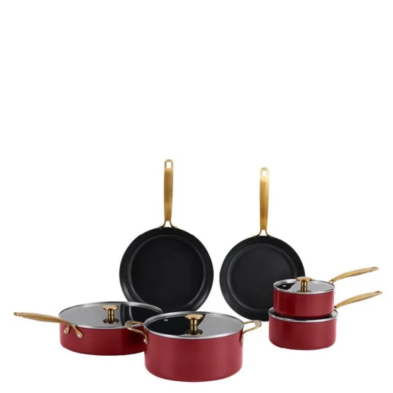 Element gryte- og pannesett 10 deler bordeaux