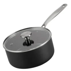 Element kasserolle keramisk med lokk 18 cm 3,7L svart