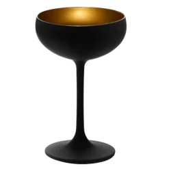 Elements champagneglass 23 cl svart/gull