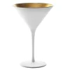 Elements martiniglass 24 cl hvit/gull