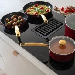 Element stekepannesett 2 deler 20 + 28 cm bordeaux