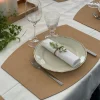 Ellips bordbrikke 45x35 cm beige