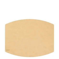 Ellips bordbrikke 45x35 cm beige