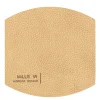 Ellips glassbrikke 10x10 cm beige