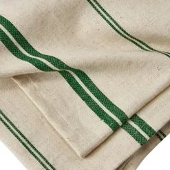 Elsa duk 145x250 cm stripe natur/grønn