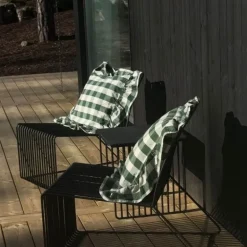 Elsa putetrekk med volang 50x50 cm grønn