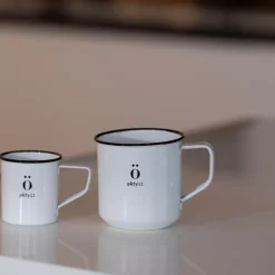 Emalje kopp mini Påfyll 12 cl hvit