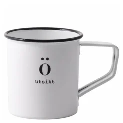 Emalje kopp mini Utsikt 12 cl hvit