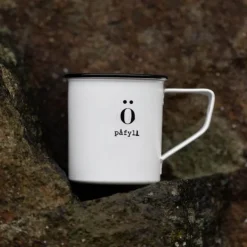 Emalje kopp Påfyll 35 cl hvit