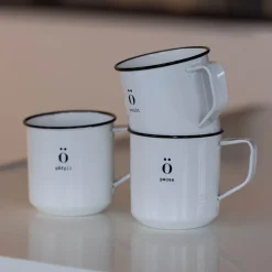 Emalje kopp Påfyll 35 cl hvit