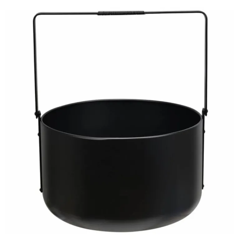 Emil vedkurv metall 40x38,5x47 cm matt svart