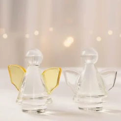 Engla juledekor 9 cm krystallglass