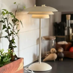 Epsilon Recharge portabel bordlampe 37 cm beige