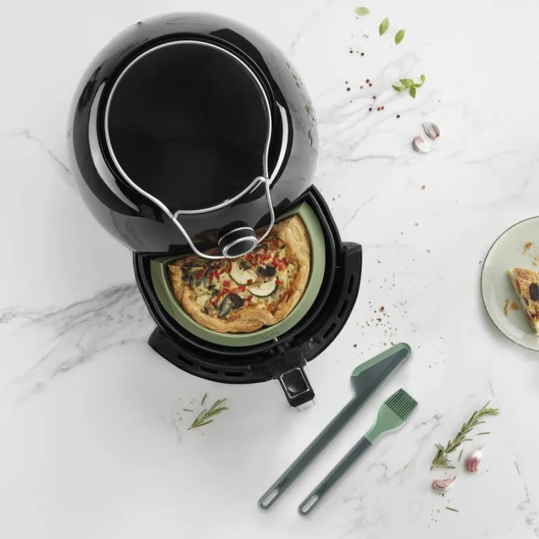Essential Kit silikonform og redskap til airfryer grønn