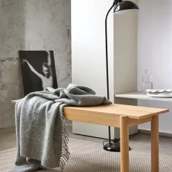 Falketind ullpledd 120x180 cm naturlig grå