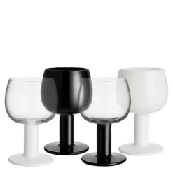 Fars Glas vinglass 40 cl 4 stk hvit/svart