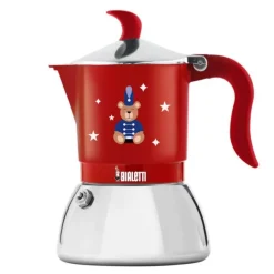 Fiammetta espressokoker 4-kopper 15 cl rød
