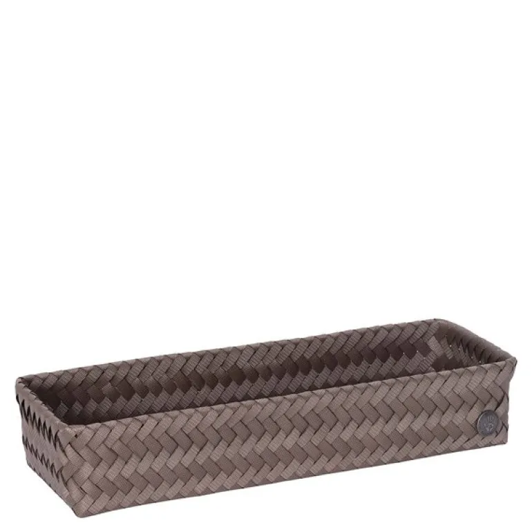 Fit lang oppbevaringskurv 39x12x7 cm taupe