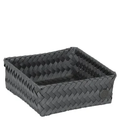Fit Square oppbevaringskurv 18x18x7 cm dark grey