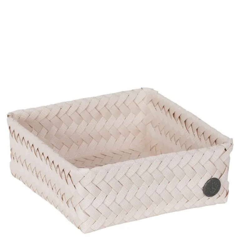 Fit Square oppbevaringskurv 18x18x7 cm champagne
