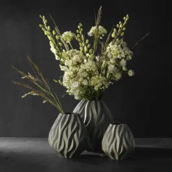Flame vase 19 cm grønn