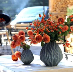 Flame vase 15 cm grønn