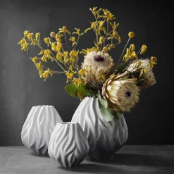 Flame vase 15 cm hvit