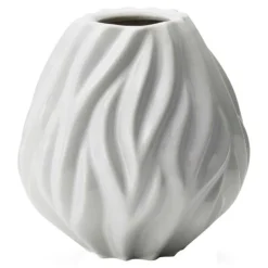 Flame vase 15 cm hvit