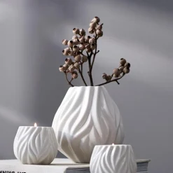Flame vase 15 cm hvit