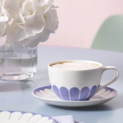 Fleur bleu fat til cappuccinokopp 17,5 cm blå