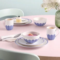 Fleur bleu frokosttallerken/desserttallerken 21 cm blå