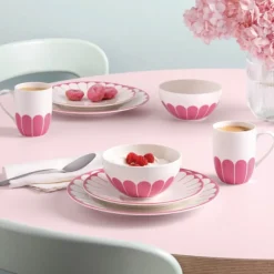 Fleur cassis frokostbolle 14 cm 43 cl rosa