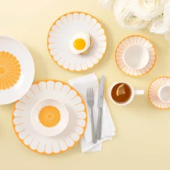 Fleur soleil pastaskål 24 cm 62 cl gul