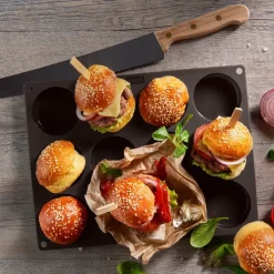 Flexiform BurgerBun bakeform til 12 stk hamburgerbrød à 6 cm
