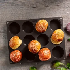 Flexiform BurgerBun bakeform til 12 stk hamburgerbrød à 6 cm