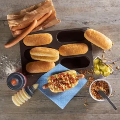 Flexiform Hotdog Buns bakeform til 6 stk pølsebrød