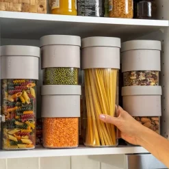 Flip Storage oppbevaringsboks L med lokk beige