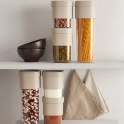 Flip Storage oppbevaringsboks M med lokk beige