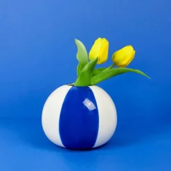 Floats vase 14 cm Beachball blå