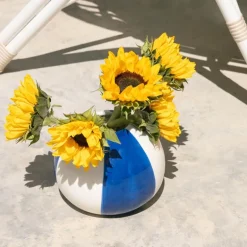 Floats vase 14 cm Beachball blå